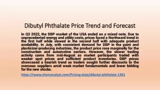 dibutyl phthalate price trend and forecast