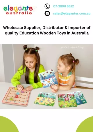 Wholesale Supplier, Distributor & Importer of quality Education Wooden Toys in Australia