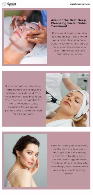 Avail of the Best Deep Cleansing Facial Dubai Treatment