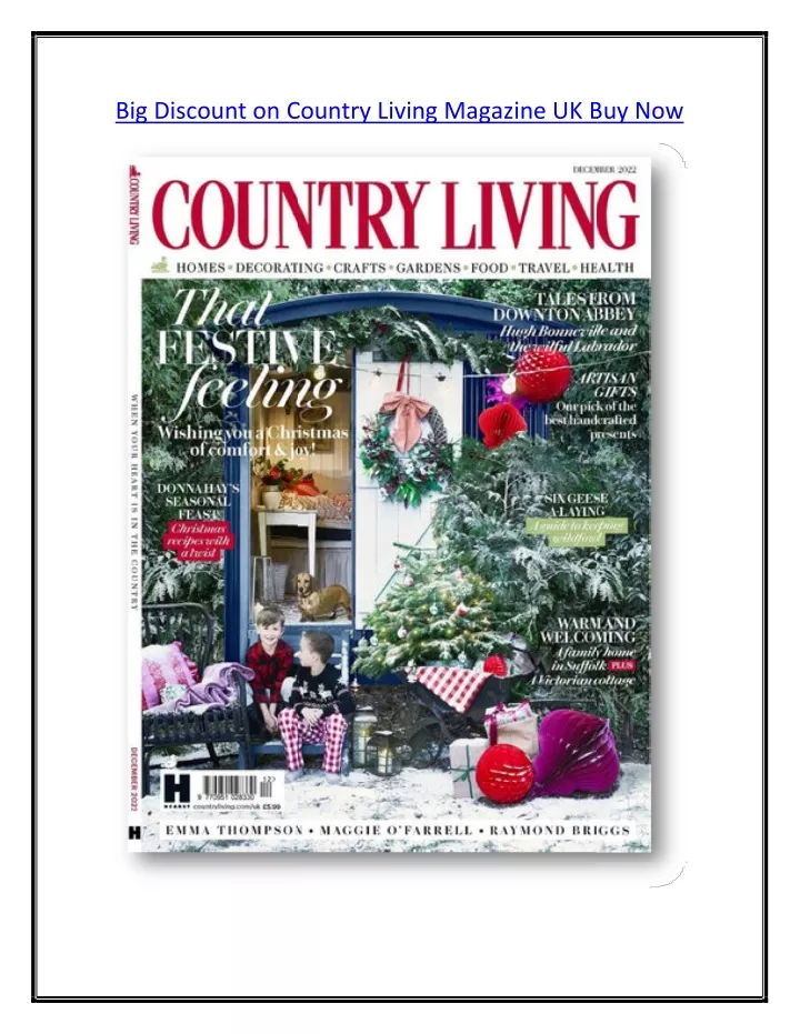 big discount on country living magazine