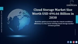 cloud storage market size worth