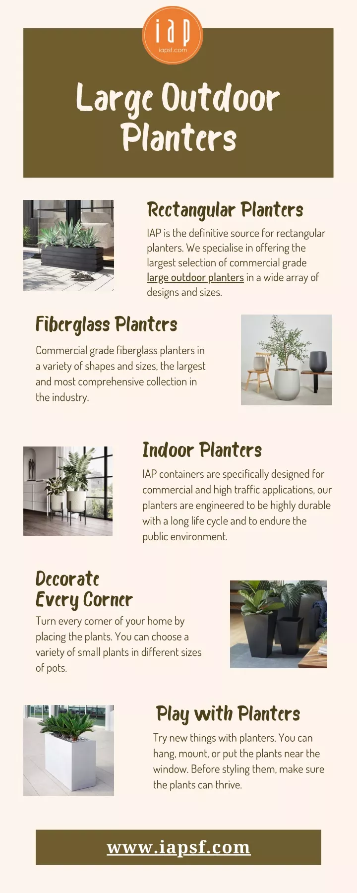 large outdoor planters