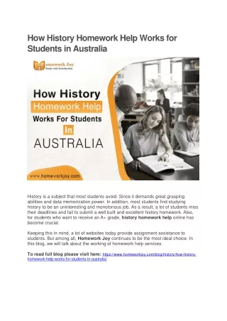 how history homework help works for students