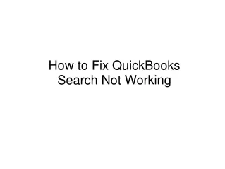Fix QuickBooks Search Not Working 2022