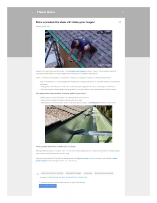 e cient gutters