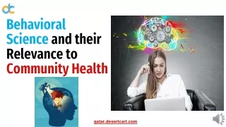 Behavioral Science and their Relevance to Community Health