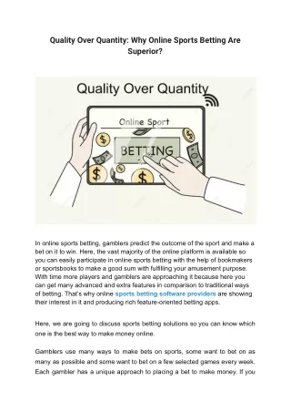 Quality Over Quantity_ Why Online Sports Betting Are Superior