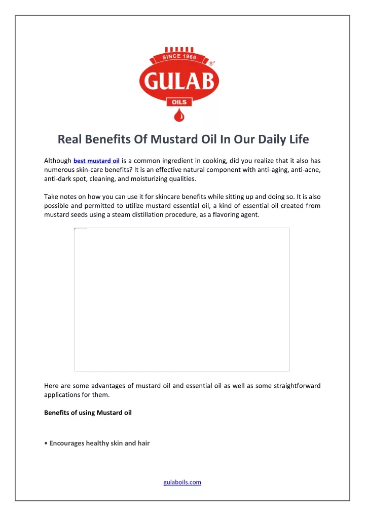 real benefits of mustard oil in our daily life
