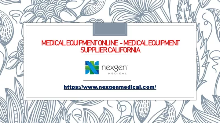 medical equipment online medical equipment supplier california