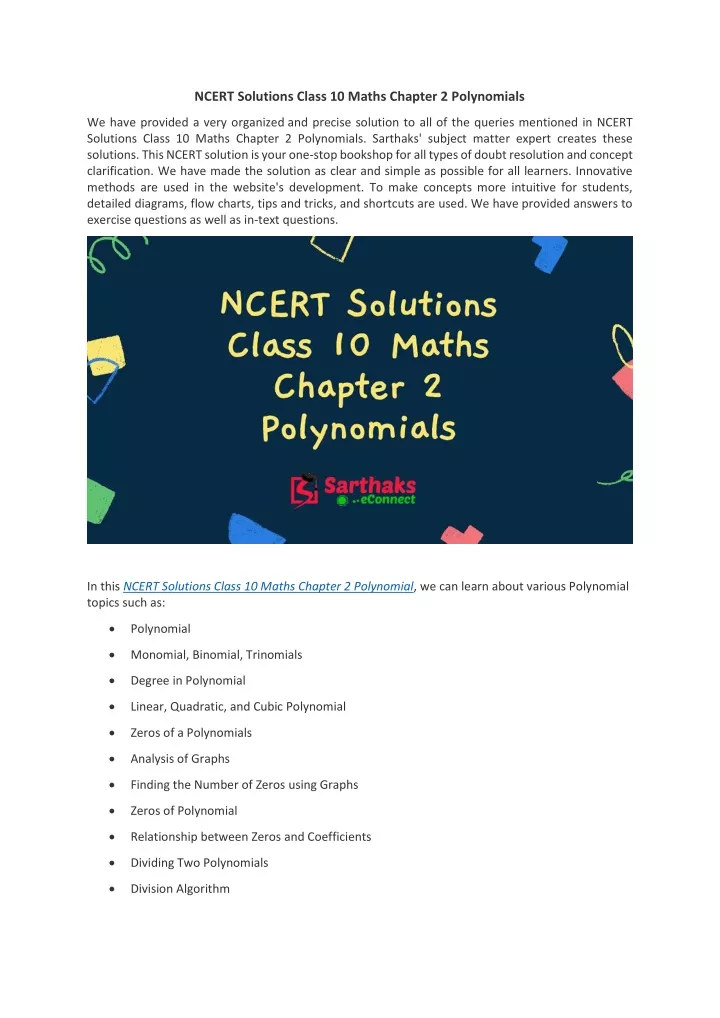 ncert solutions class 10 maths chapter