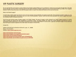 vip plastic surgery