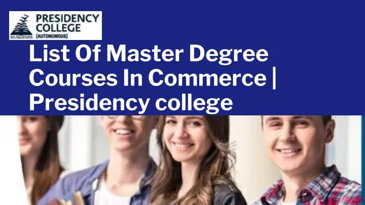 list of master degree courses in commerce