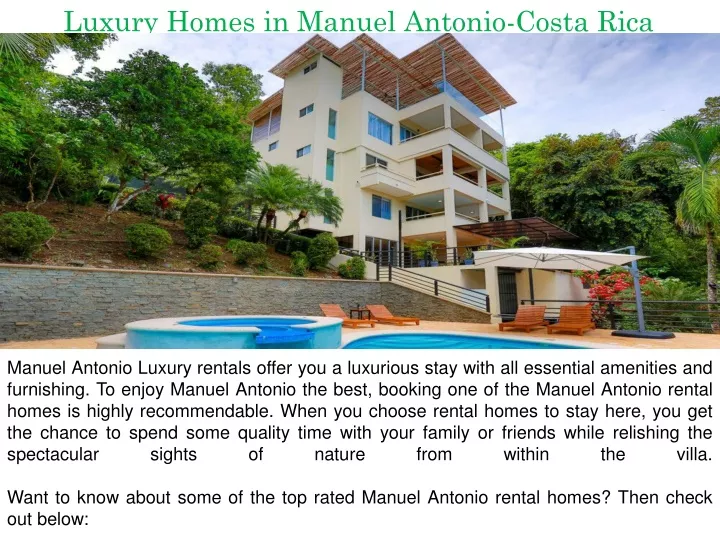 luxury homes in manuel antonio costa rica