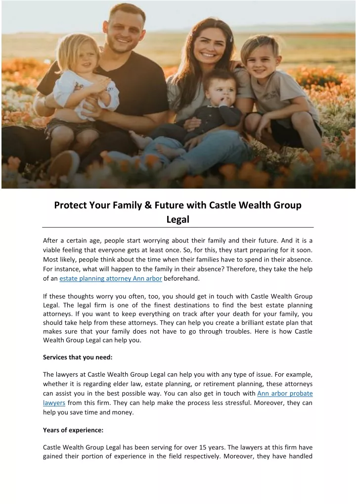 protect your family future with castle wealth