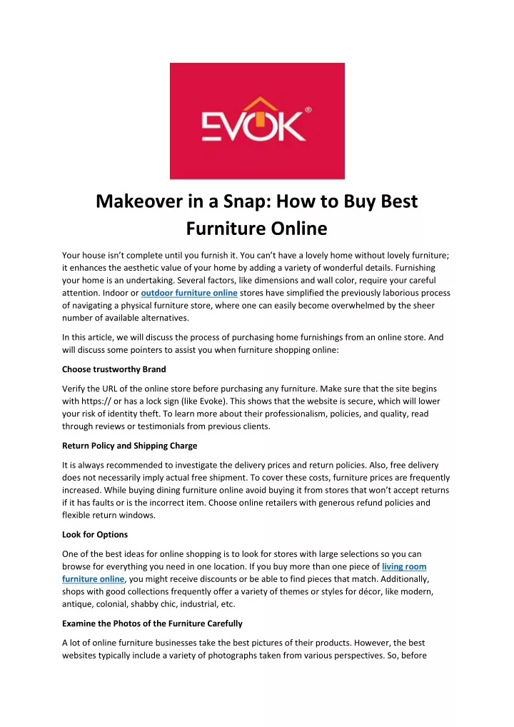 makeover in a snap how to buy best furniture
