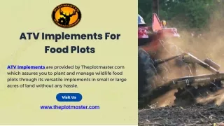 ATV Implements For Food Plots