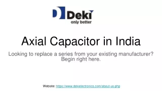 Axial Capacitor in India