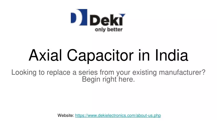 axial capacitor in india