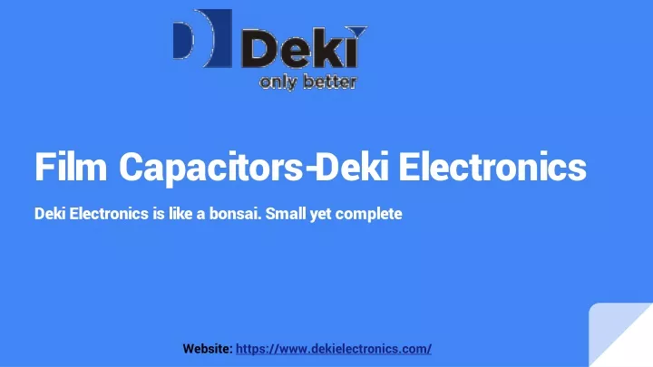 film capacitors deki electronics