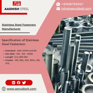 Top Quality Nuts & Bolts Manufacturer in India - Aashish Steel