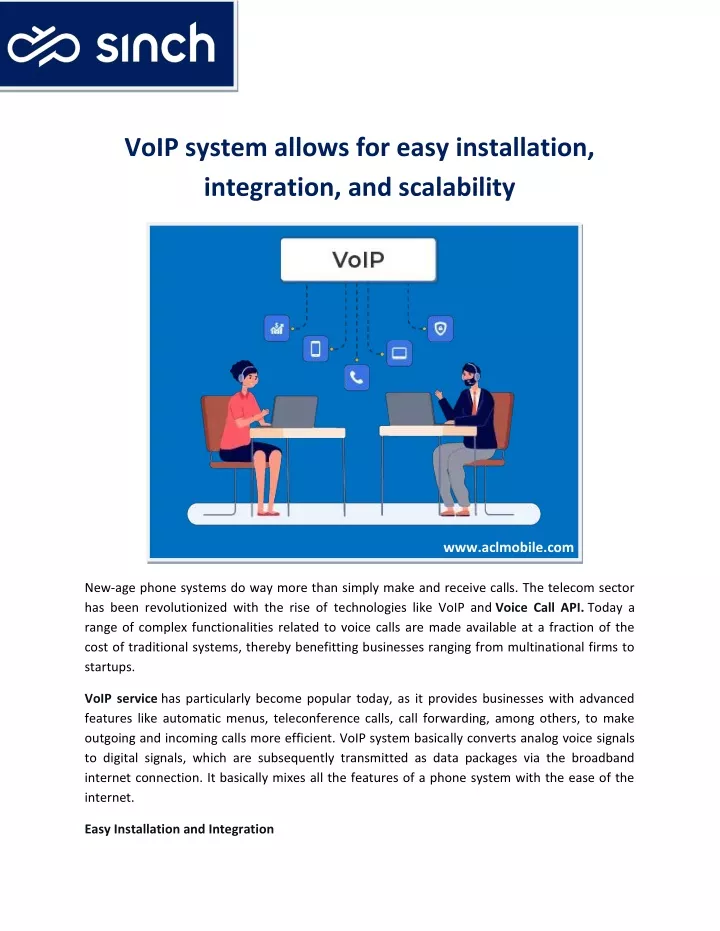 voip system allows for easy installation