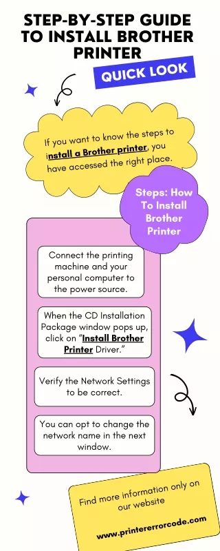 step by step guide to install brother printer
