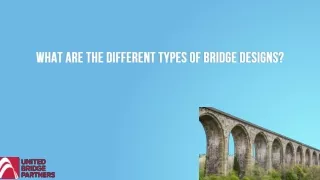 what are the different types of bridge designs