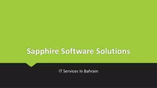 sapphire software solutions