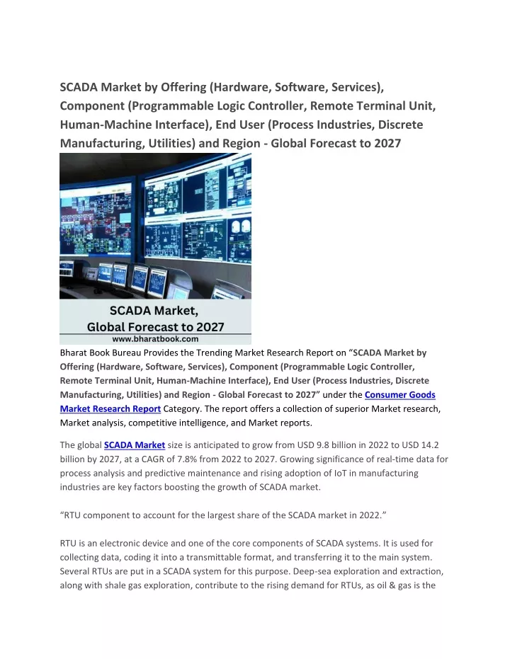 scada market by offering hardware software