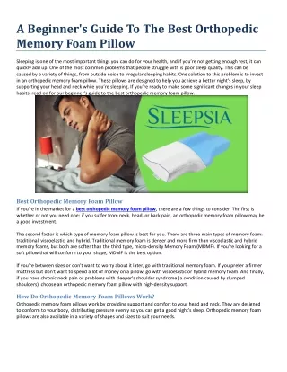 a beginner s guide to the best orthopedic memory