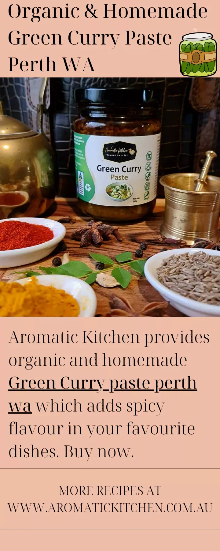 organic homemade green curry paste perth wa