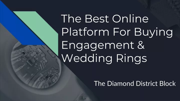 the best online platform for buying engagement wedding rings