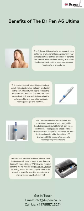 Advantages of Using The Dr Pen A6 Ultima Microneedling Pen