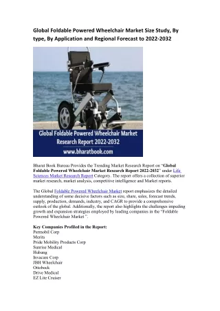 global foldable powered wheelchair market size