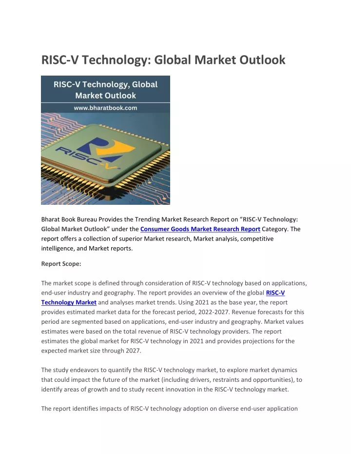 risc v technology global market outlook