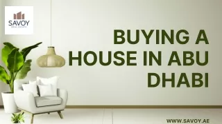 Buying A House In Abu Dhabi