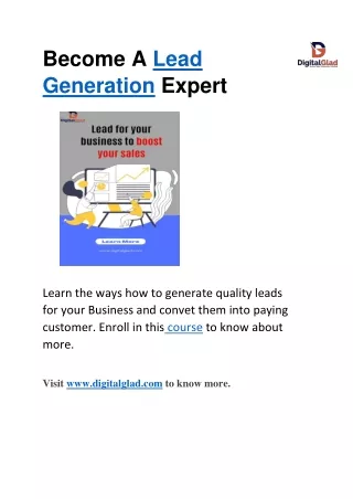 Become A Lead Generation Expert