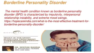 borderline personality disorder