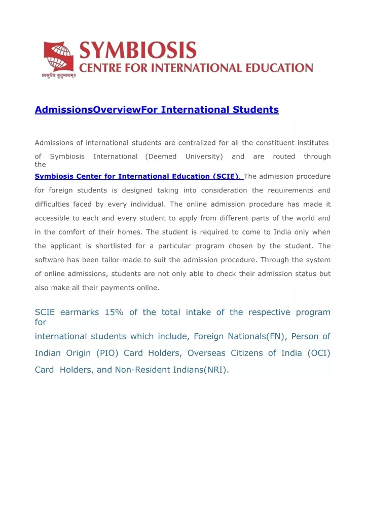 admissionsoverviewfor international students