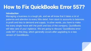 How to Troubleshoot QuickBooks error 557?