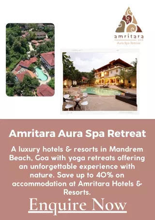 Hotels & Resorts in Mandrem Beach, Goa - Amritara Aura Spa Retreat