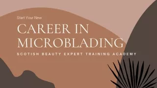 Start Your New Career in microblading