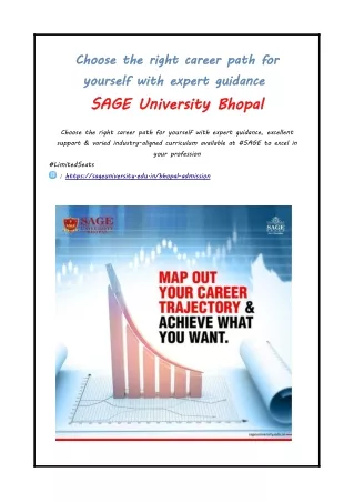 Choose the right career path for yourself with expert guidance