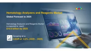 Hematology Analyzers and Reagents Market worth $10.6 billion by 2025
