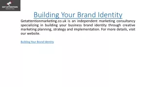 Building Your Brand Identity  Getattentionmarketing.co.uk