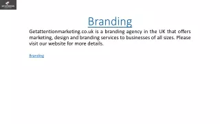 Branding  Getattentionmarketing.co.uk