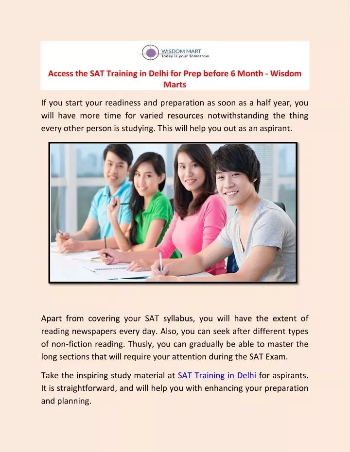 access the sat training in delhi for prep before