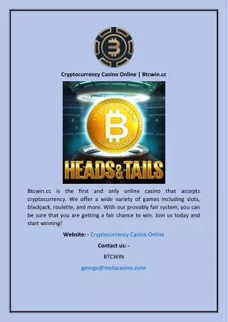 Cryptocurrency Casino Online | Btcwin.cc
