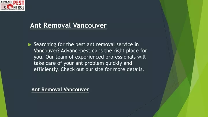 ant removal vancouver
