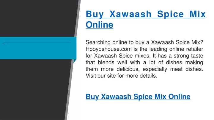 buy xawaash spice mix online